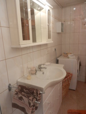 Washbasin with vanity cupboard