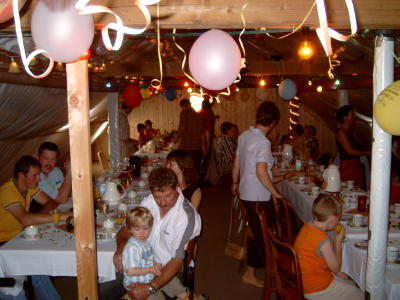 Birthday party in the attic